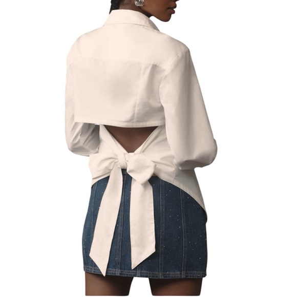 Anthropologie White Button Down Shirt - Picture 7 of 12